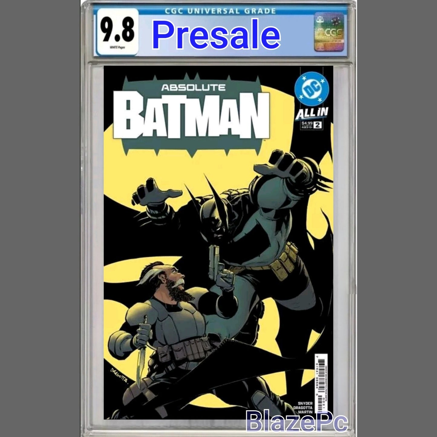 Absolute Batman #2 CGC 9.8 Cover A Nick Dragotta Snyder DC 2024 PRESALE