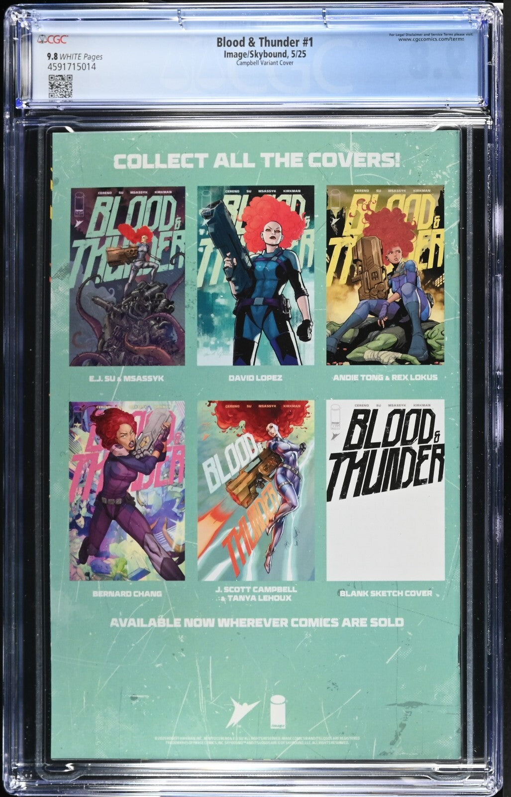 Blood & Thunder #1 CGC 9.8 1:50 J Scott Campbell Cover E Variant Image Comics