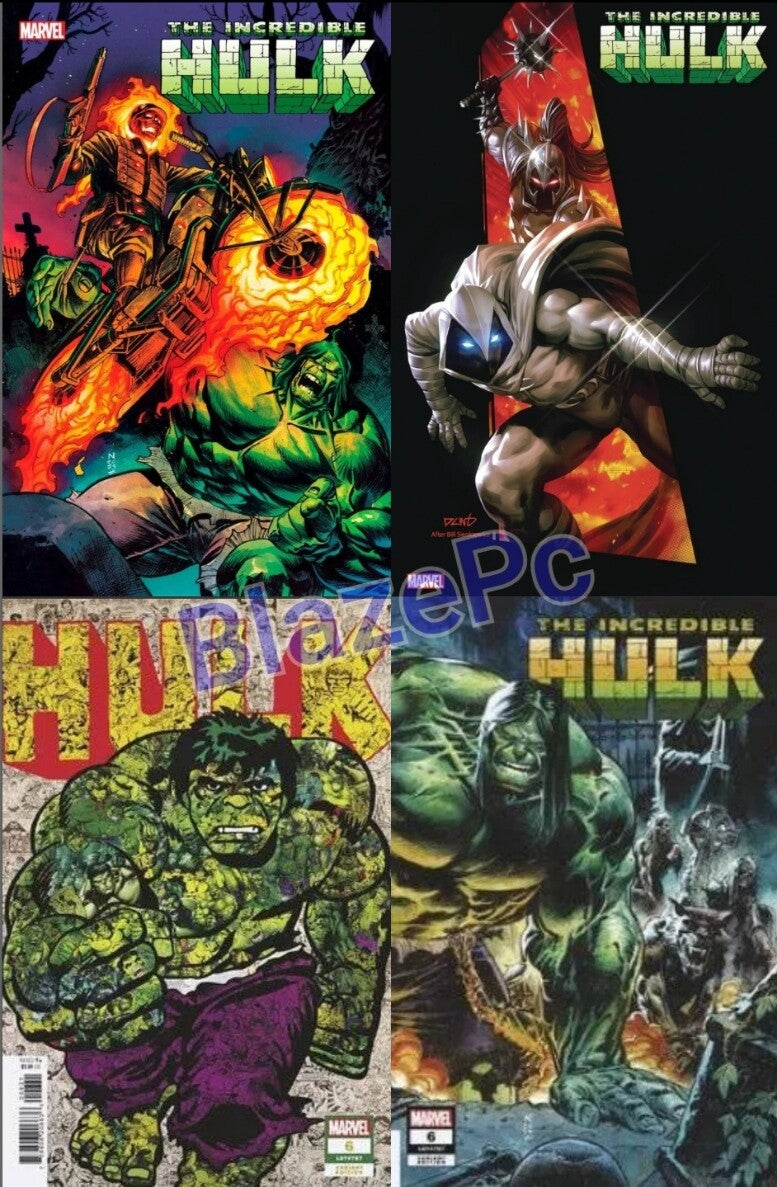 Incredible Hulk #6 Cover A B C D Variant Set or 1:25 Options Marvel 2023 NM