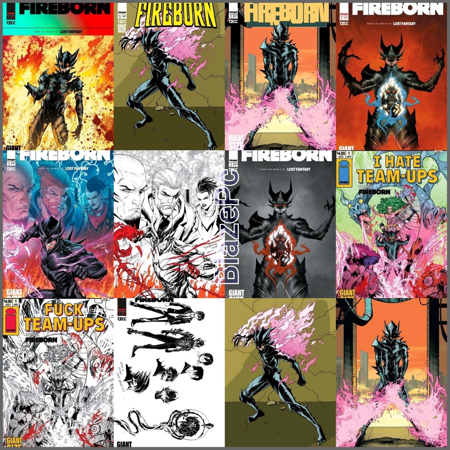 Fireborn #1 Cover A B C D E K L M N O Variant Set 1:15 25 50 Option Presale 4/15