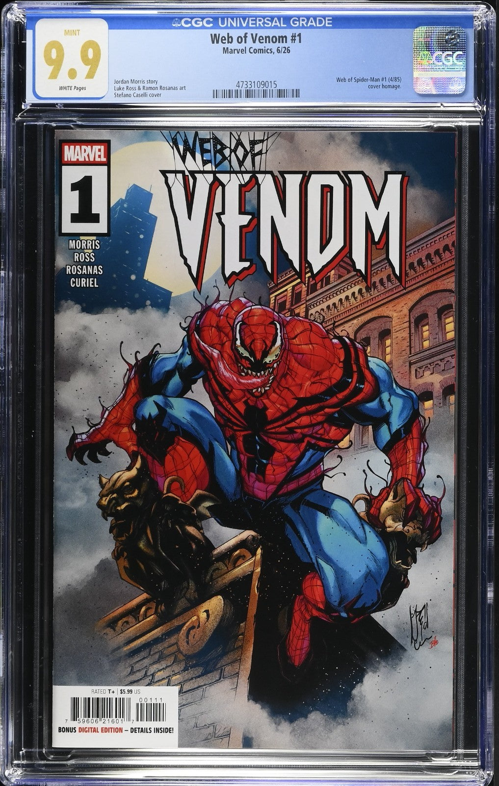 Web of Venom #1 CGC 9.9 Stefano Caselli Cover A 1st Print Marvel not 9.8 2026