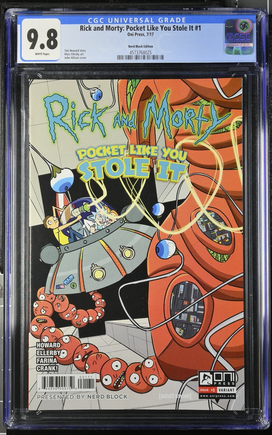Rick and Morty Pocket Like You Stole It #1 CGC 9.8 Recalled Nerd Block Variant