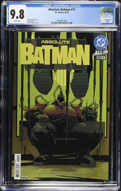 Absolute Batman #11 CGC 9.8 Cover A Dragotta 1st Print Bane DC Comics 2025