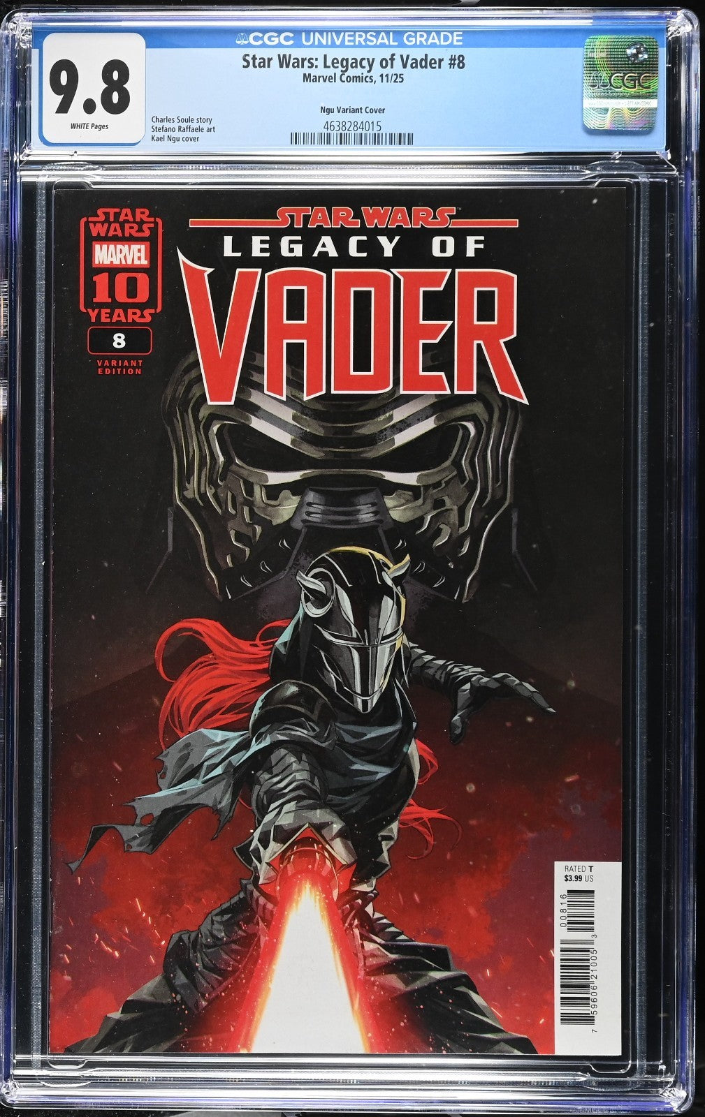 Star Wars Legacy of Vader #8 CGC 9.8 1:25 Kael Ngu Variant 1st Tava Ren 2025