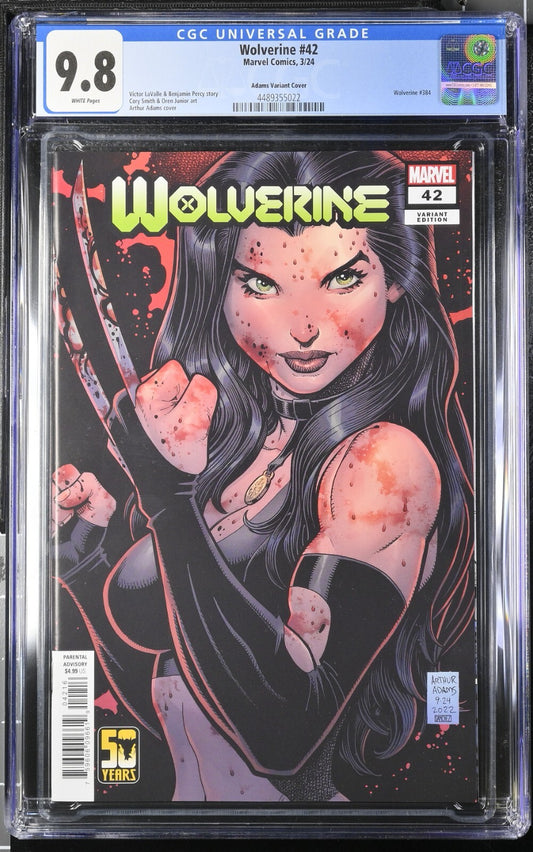 Wolverine #42 CGC 9.8 1:25 Arthur Adams Laura Kinney Variant Percy Marvel 2024