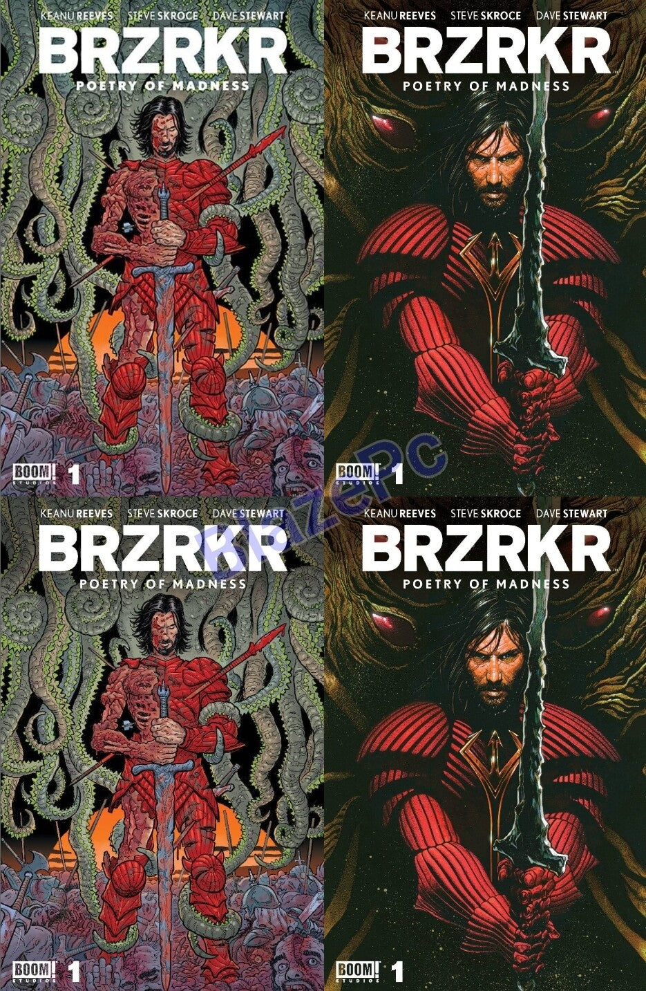 BRZRKR Poetry of Madness #1 A B C D Variant Set or 1:10 1:25 1:50 Option 2023 NM