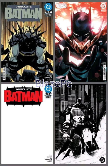 Absolute Batman #1 4th Print Cover A B C Foil Variant Set Options DC 2024 NM