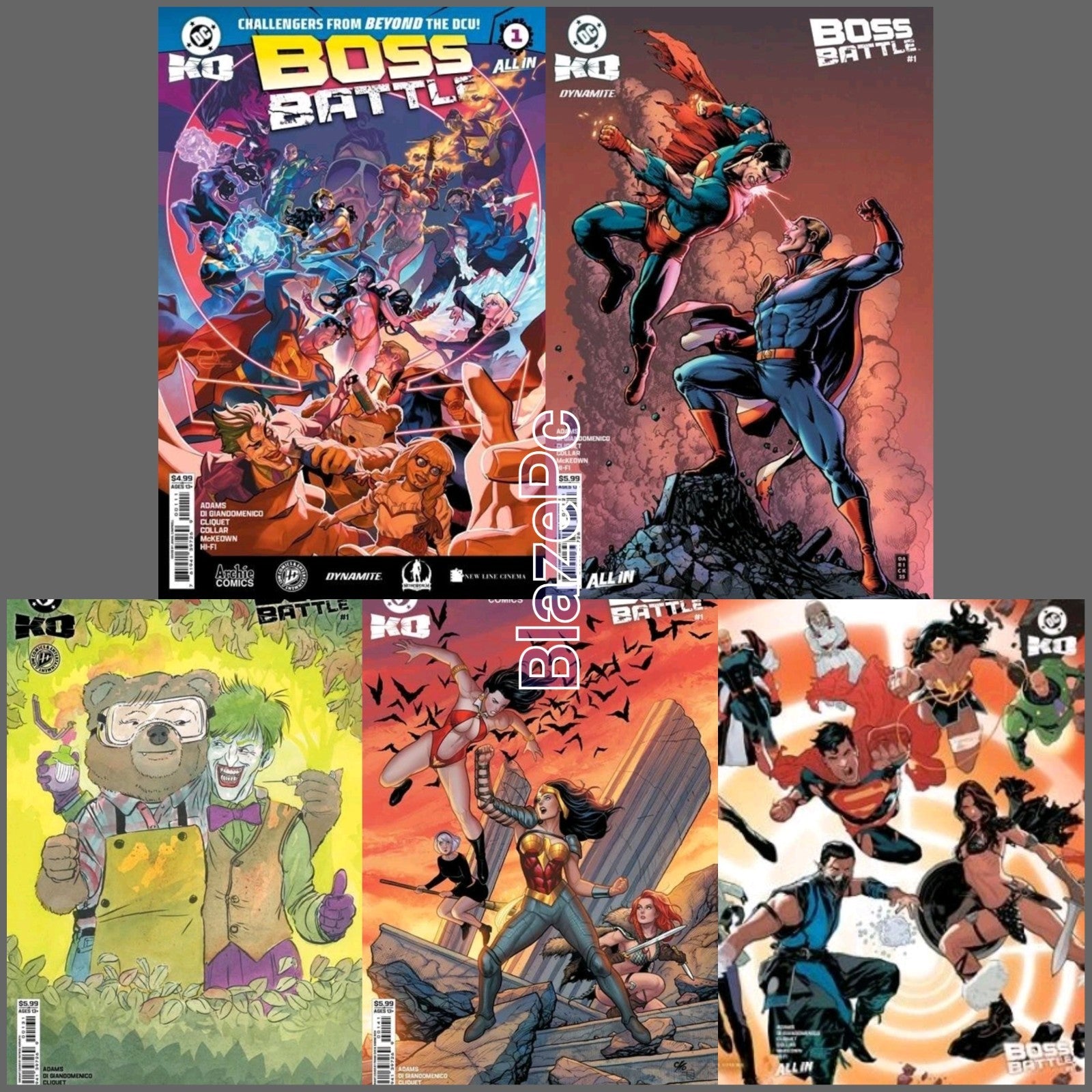 DC KO Boss Battle #1 Cover A B C D E Variant Set Options DC Comics 2026 NM