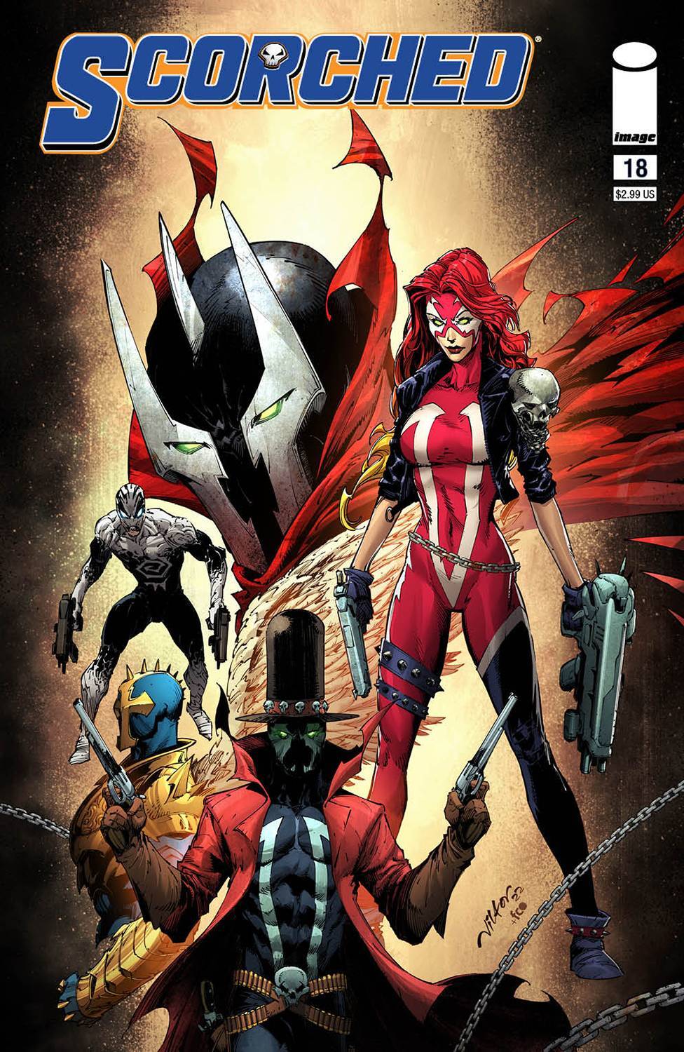 The Scorched #18 Cover A B Variant Set Options Spawn Image 2023 NM