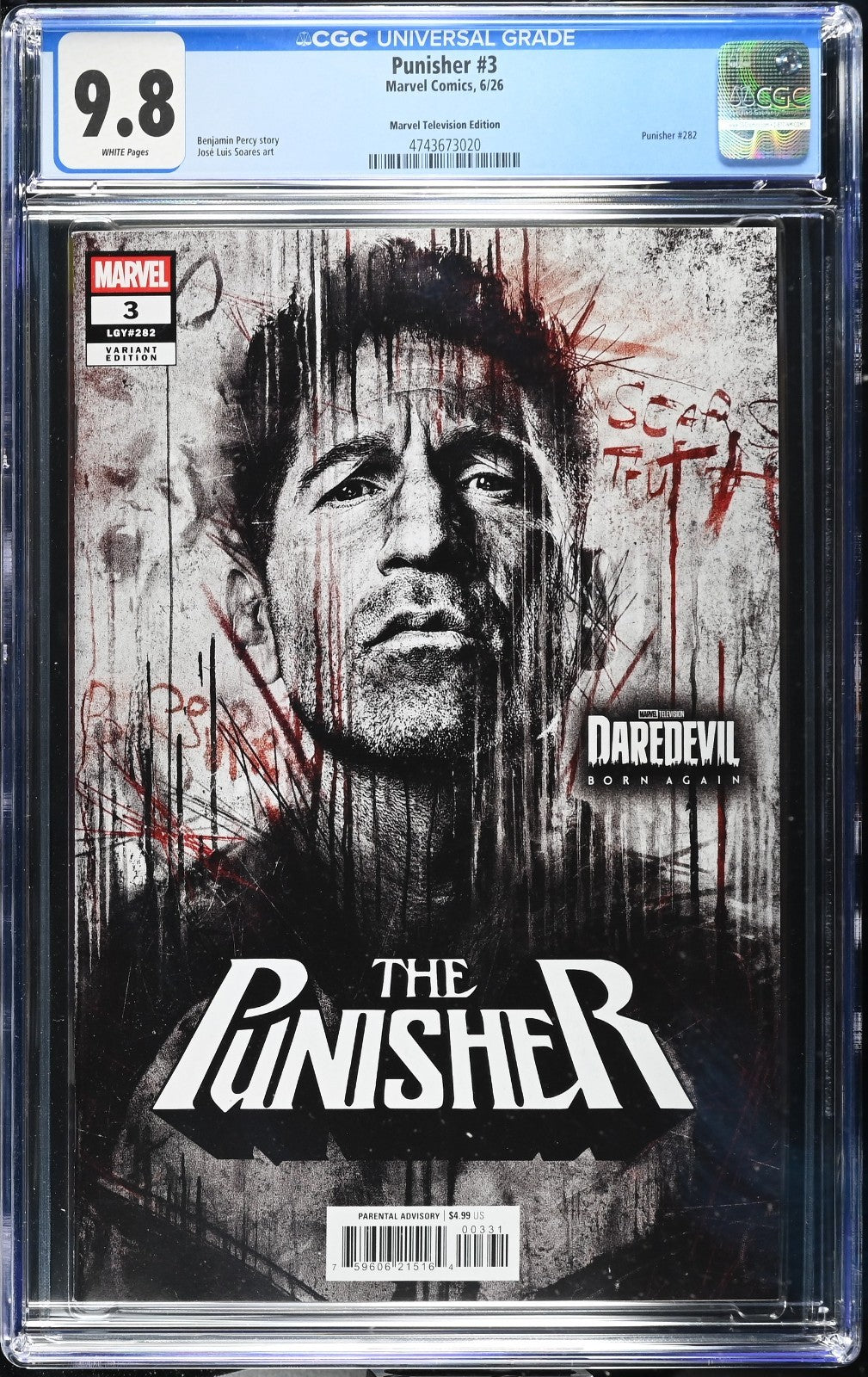 Punisher #3 CGC 9.8 Marvel Television Jon Bernthal Variant 1st Print 2026