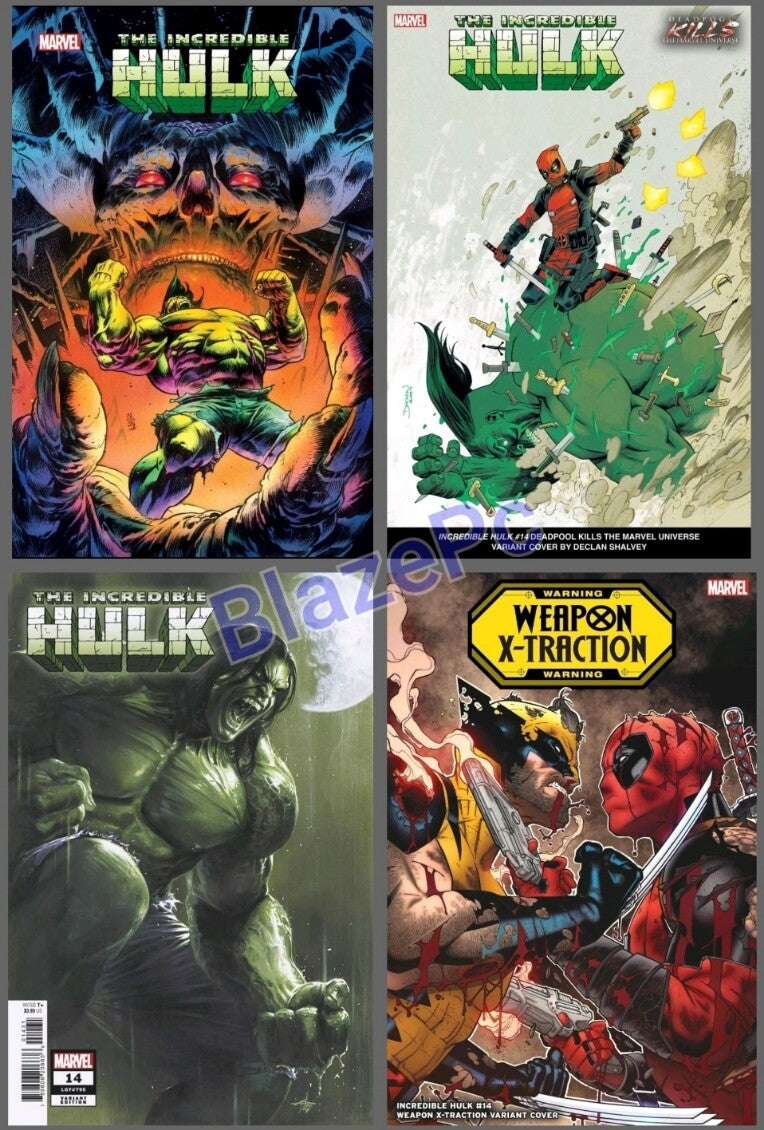 Incredible Hulk #14 Cover A B C D Variant Set Options Johnson Marvel 2024 NM