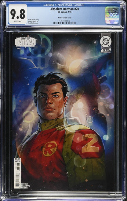 Absolute Batman #20 CGC 9.8 1st Print Cover F Robles Variant Robin DC Comics