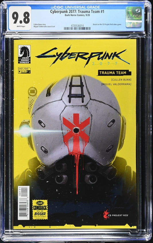Cyberpunk 2077 Trauma Team #1 CGC 9.8 Cover A 1st Print Dark Horse Comics 2020