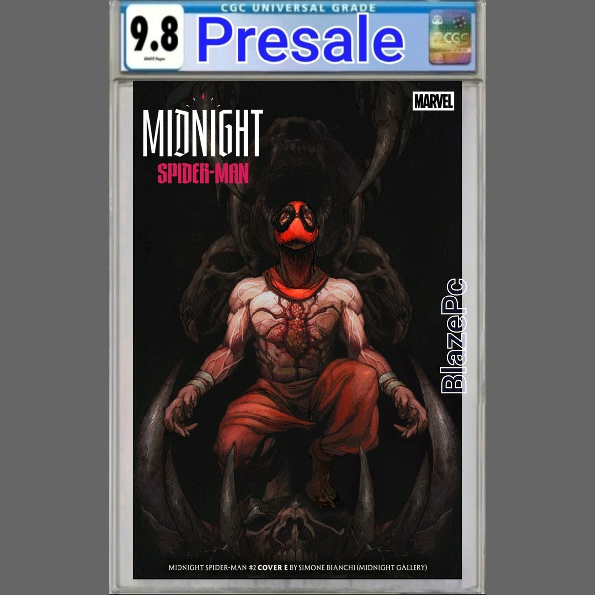 Midnight Spider-Man #2 CGC 9.8 1:25 Simone Bianchi Cover E Variant 11/18 PRESALE