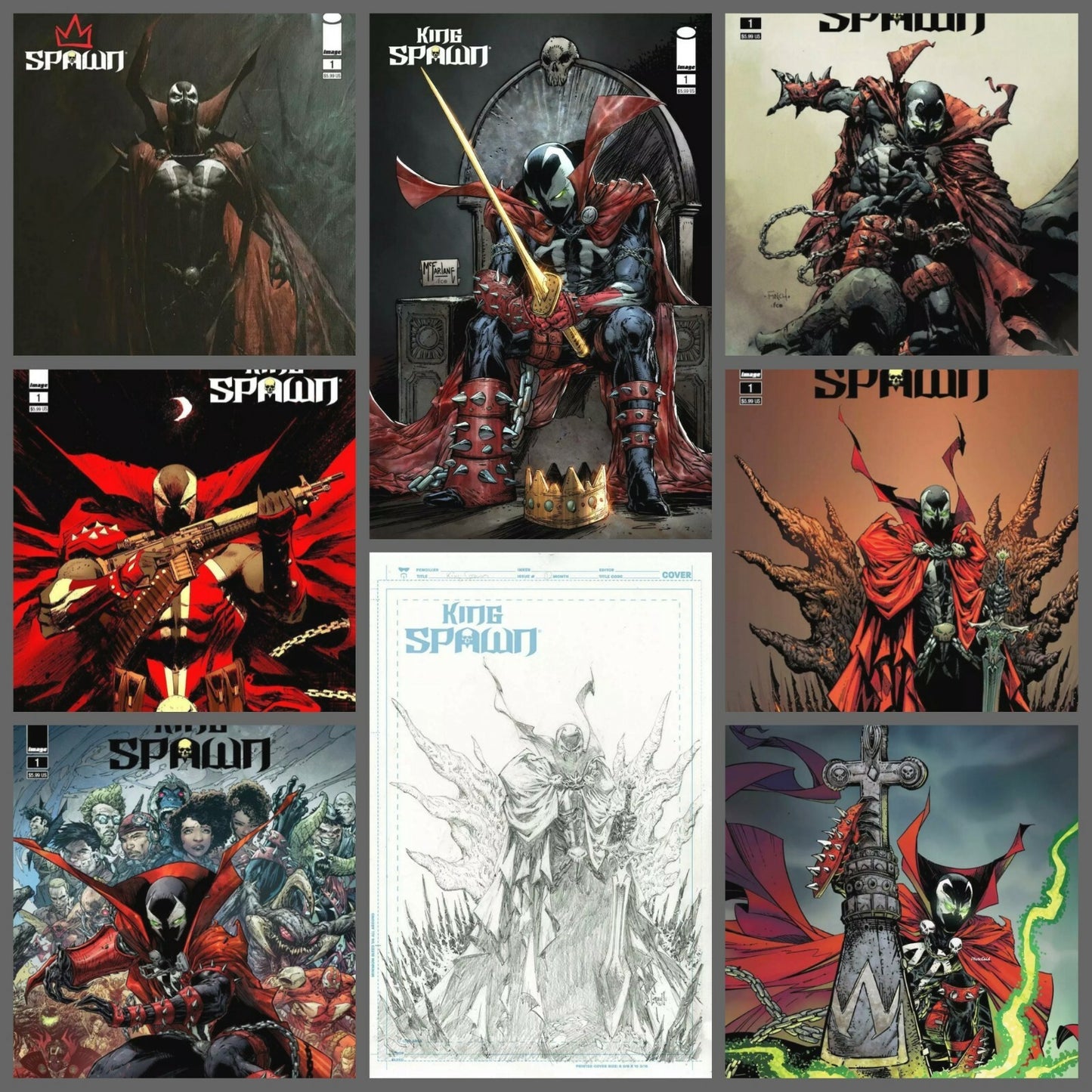 King Spawn #1 Cover A B C D E F G Variant Set or 1:50 Options Image 2021 NM