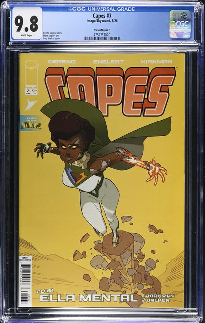 Invincible Universe Capes #7 CGC 9.8 Cover F Walker Variant Ella Mental Image
