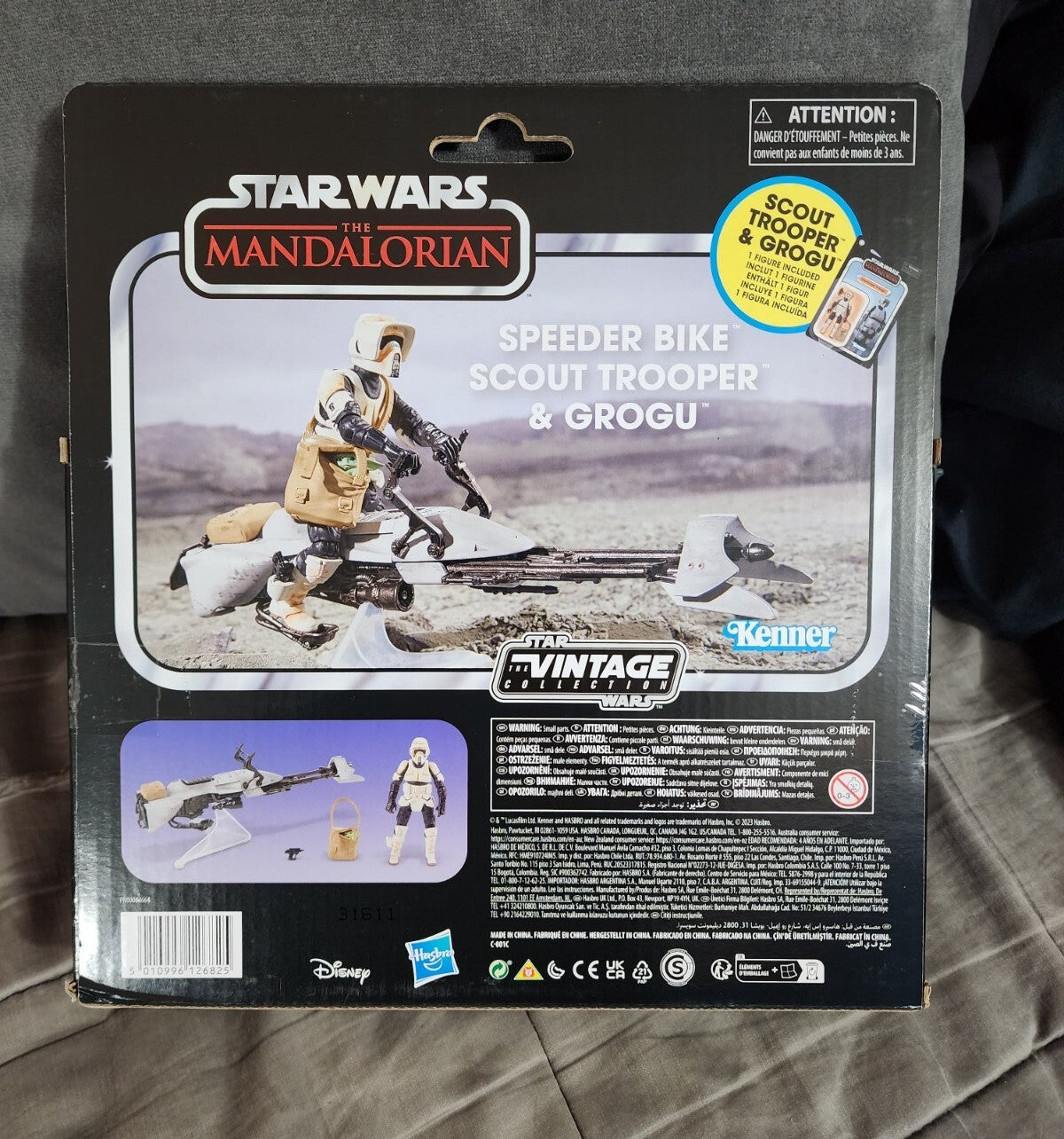 Star Wars The Vintage Collection Speeder Bike Scout Trooper & Grogu New Sealed