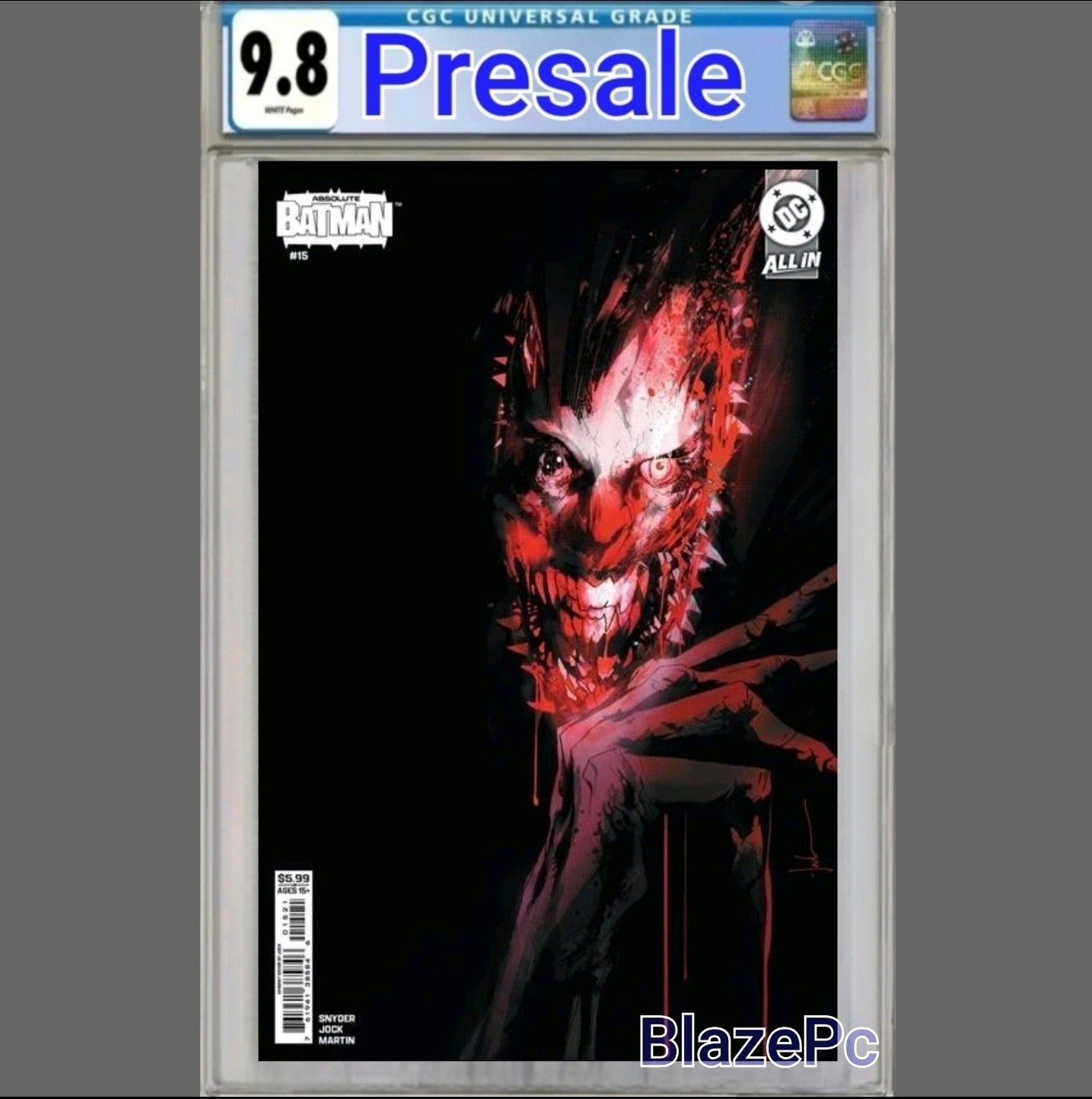 Absolute Batman #15 CGC 9.8 1st Print Cover B Jock Variant Joker DC PRESALE