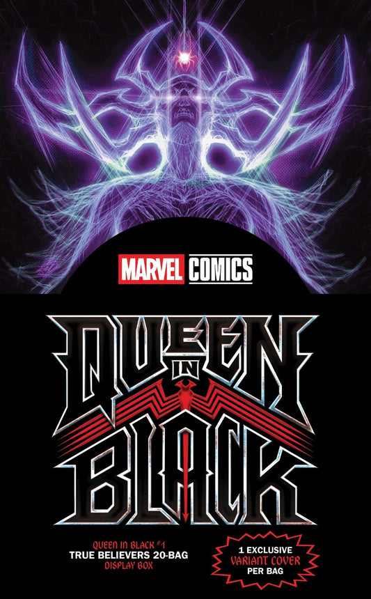 Queen In Black #1 True Believers 20 Bag Display Box Marvel 2026 Presale 7/1