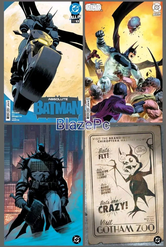 Absolute Batman #1 3rd Print Cover A B C Foil Variant Set Options DC Comics NM