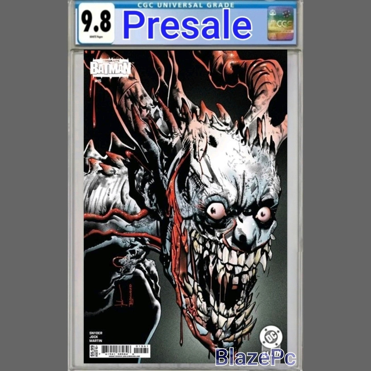 Absolute Batman #15 CGC 9.8 1st Print Cover D Bolland Jock Variant Joker PRESALE