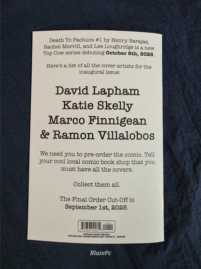 Death To Pachuco #1 Ashcan Edition Promo 1 Per Store Image Top Cow Barajas NM
