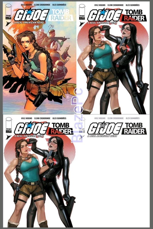 GI Joe Real American Hero Tomb Raider #1 A B C G Variant Set Option Presale 10/7