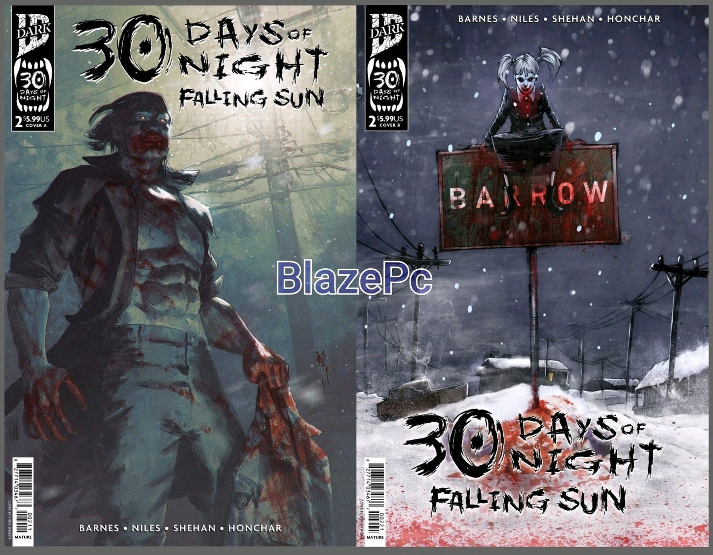 30 Days of Night Falling Sun #2 Cover A B Variant Set 1:15 Options Presale 12/17