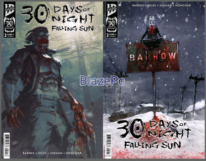 30 Days of Night Falling Sun #2 Cover A B Variant Set 1:15 Options Presale 12/17