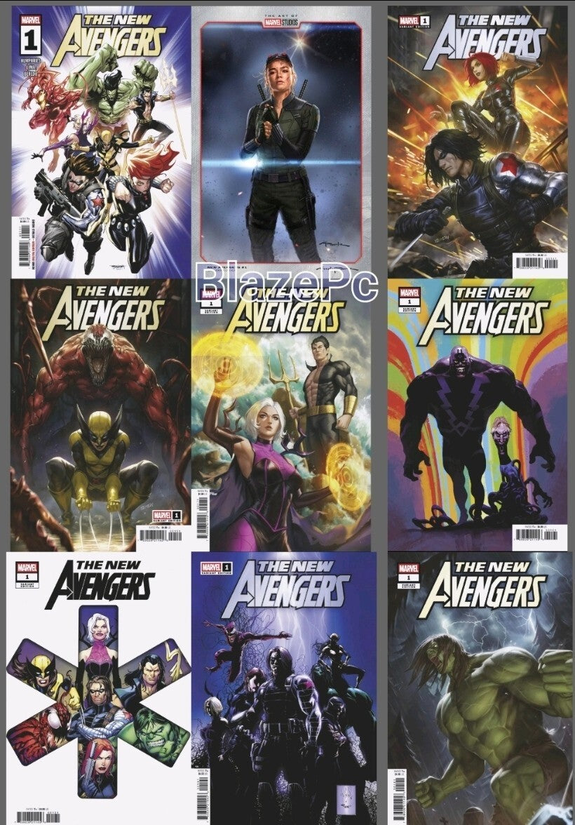 New Avengers #1 Cover A B C D E F G H I Variant Set or 1:10 1:25 Options 2025 NM