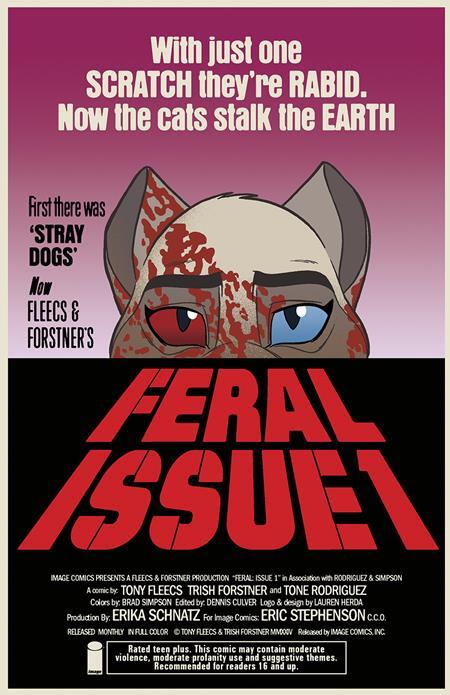 Feral #1 Cover A B C Variant Set or 1:10 1:25 1:50 1:100 Options Image 2024 NM