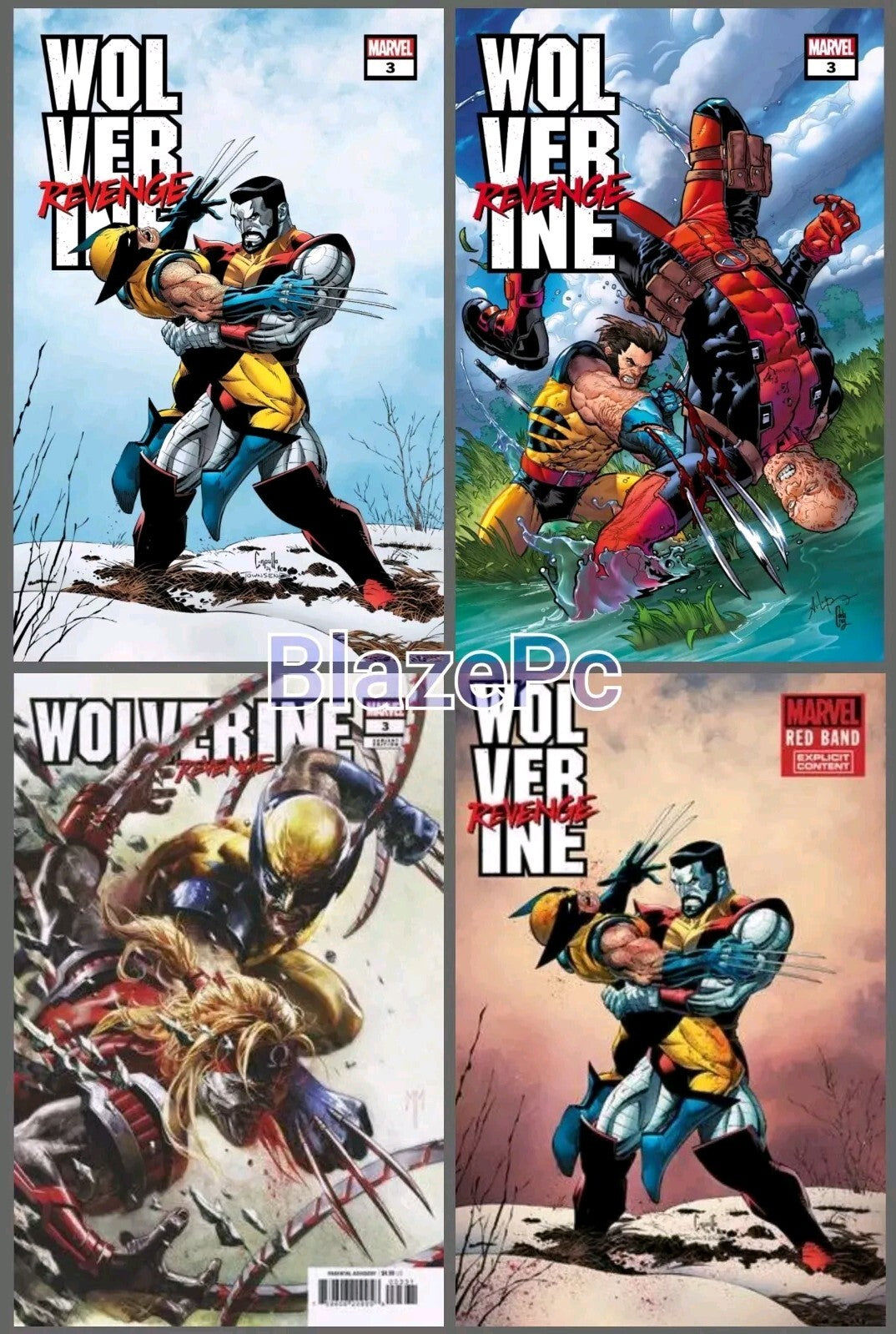 Wolverine Revenge #3 Cover A B C Red Bag Variant Set Options Marvel 2024 NM