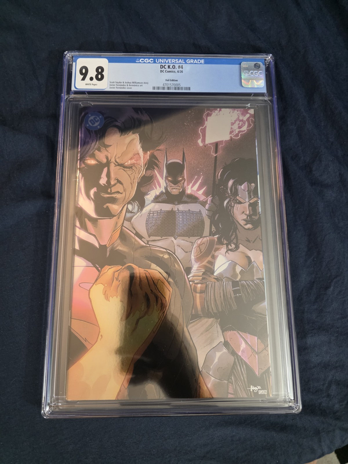 DC K.O. #4 CGC 9.8 Cover J Javier Fernandez FOIL Variant Absolute Batman Woman