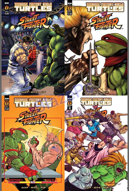 TMNT Vs Street Fighter #2 Cover A B C Variant Set or 1:25 Options IDW 2023 NM