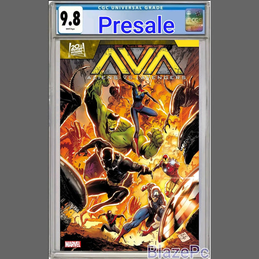 Aliens Vs Avengers #1 CGC 9.8 1:25 Daniel Variant 1st Print Hickman 2024 PRESALE