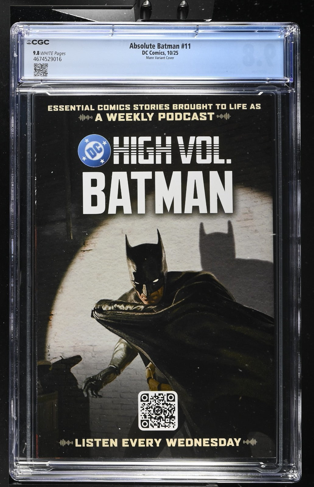 Absolute Batman #11 CGC 9.8 1:25 Clay Mann Incentive Variant DC Comics 2025