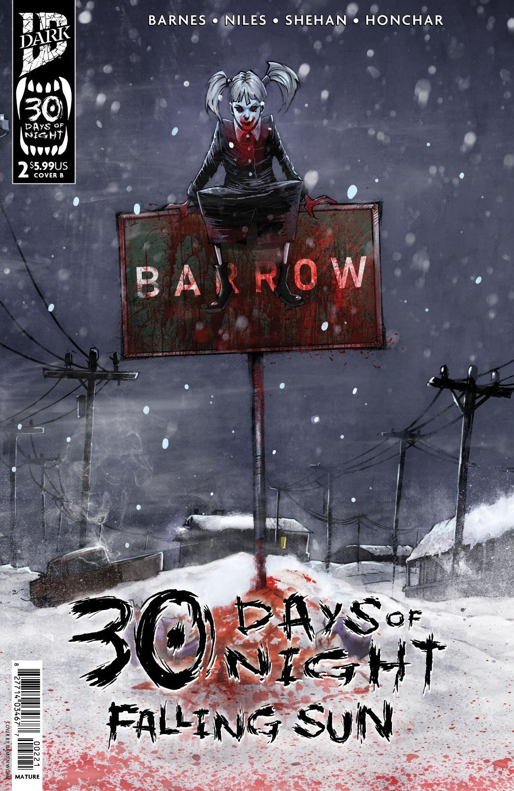 30 Days of Night Falling Sun #2 Cover A B Variant Set 1:15 Options Presale 12/17