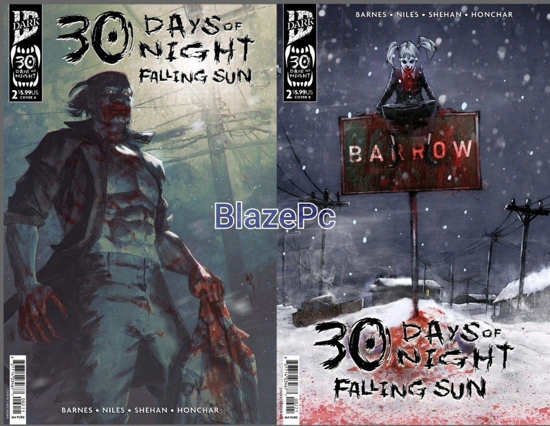 30 Days of Night Falling Sun #2 Cover A B Variant Set 1:15 Options Presale 12/17