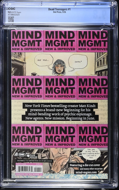 Dead Teenagers #1 CGC 9.8 Naomi Franq Cover A 1st Print Oni Press 2026