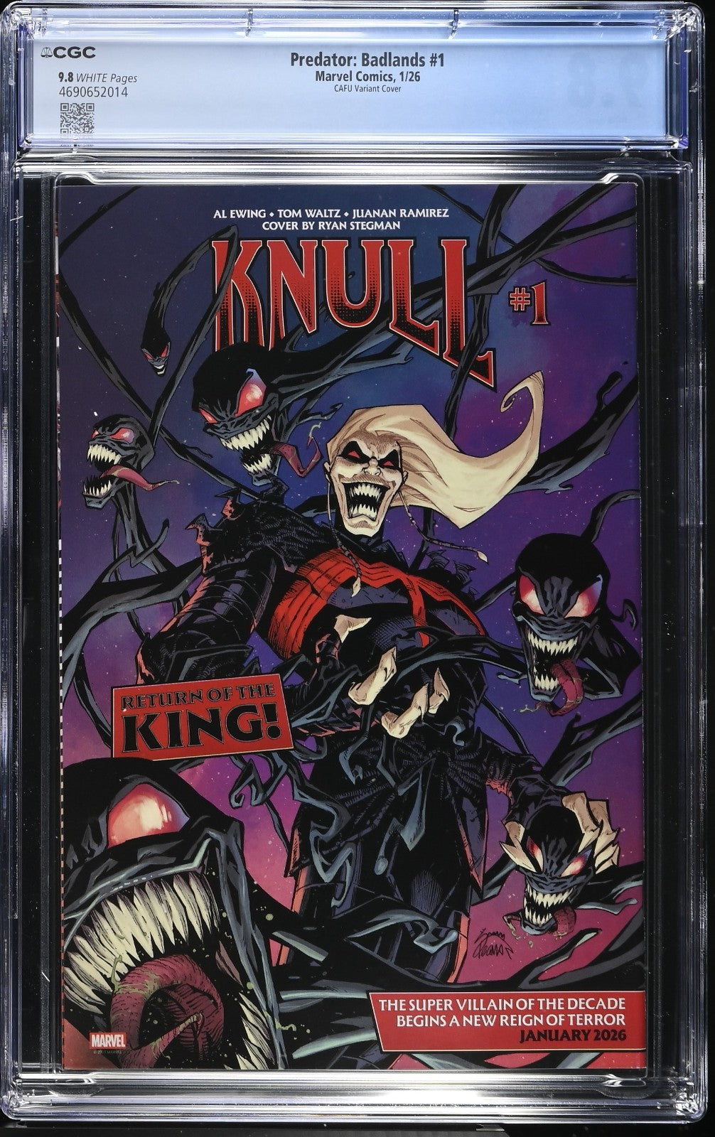 Predator Badlands #1 CGC 9.8 CAFU Cover B Variant 1st Print Marvel Comics 2025