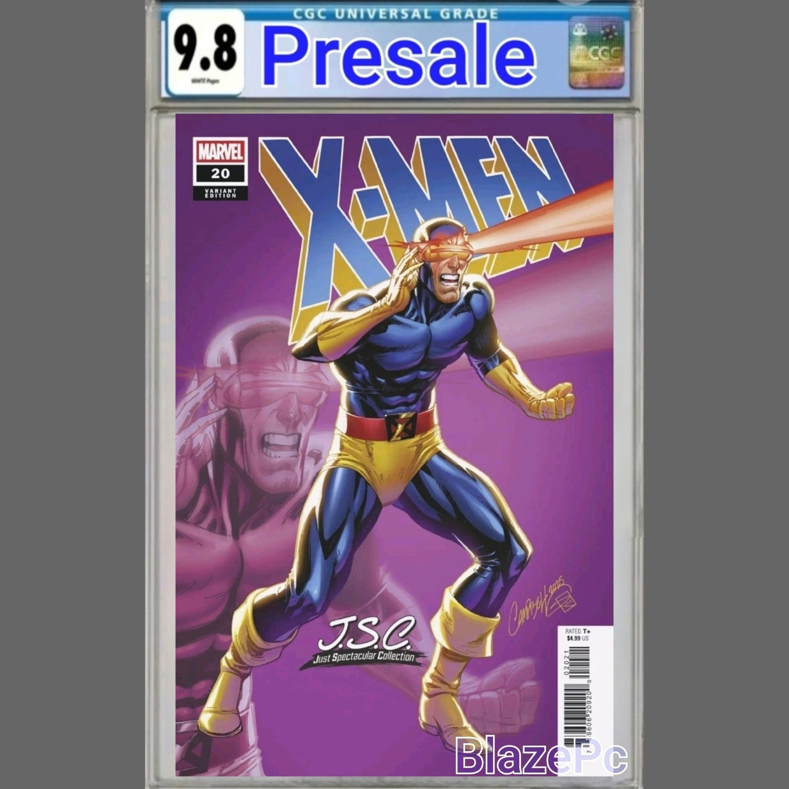 X-Men #20 CGC 9.8 J Scott Campbell Just Spectacular Variant PRESALE