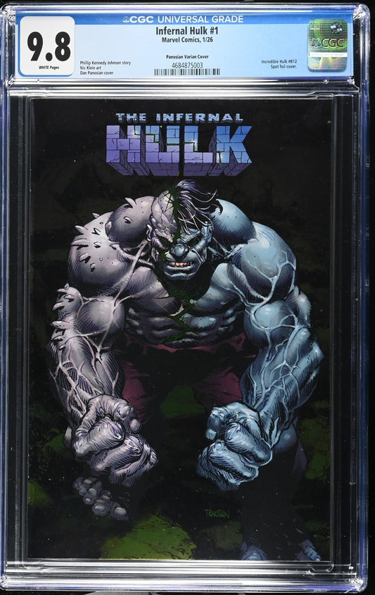 Infernal Hulk #1 CGC 9.8 Dan Panosian FOIL Variant 1st Print Marvel Comics 2025