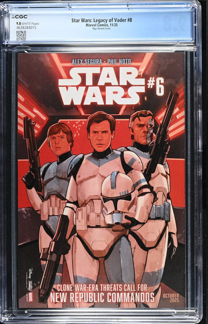 Star Wars Legacy of Vader #8 CGC 9.8 1:25 Kael Ngu Variant 1st Tava Ren 2025