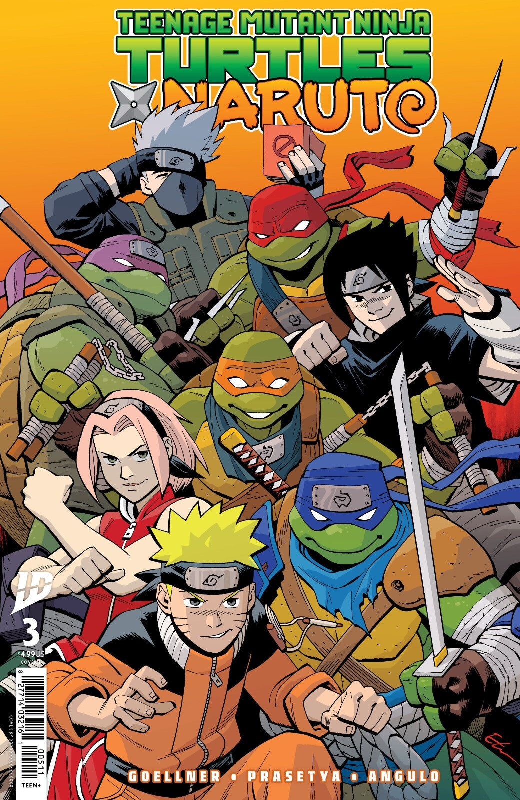 TMNT x Naruto #3 Cover A B C D Variant Set or 1:25 1:50 Option 2025 IDW NM