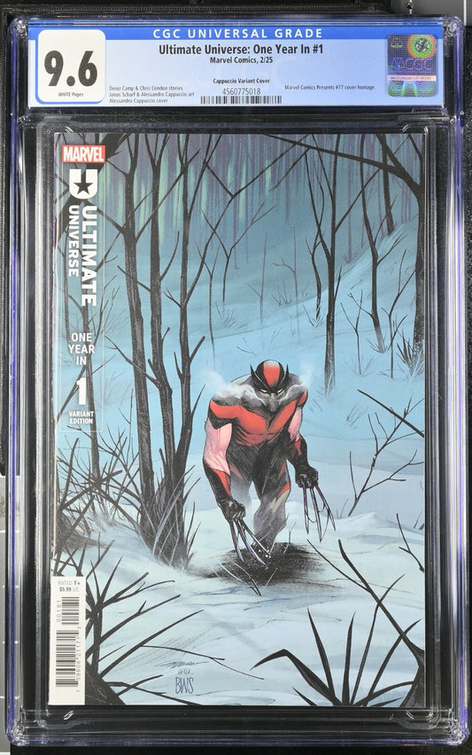 Ultimate Universe One Year In #1 CGC 9.6 Cappuccio Wolverine Spoiler Variant