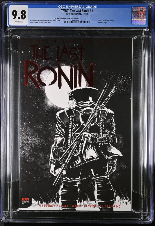 TMNT The Last Ronin #1 CGC 9.8 Thank You 2nd Print Red Logo Variant IDW 2020