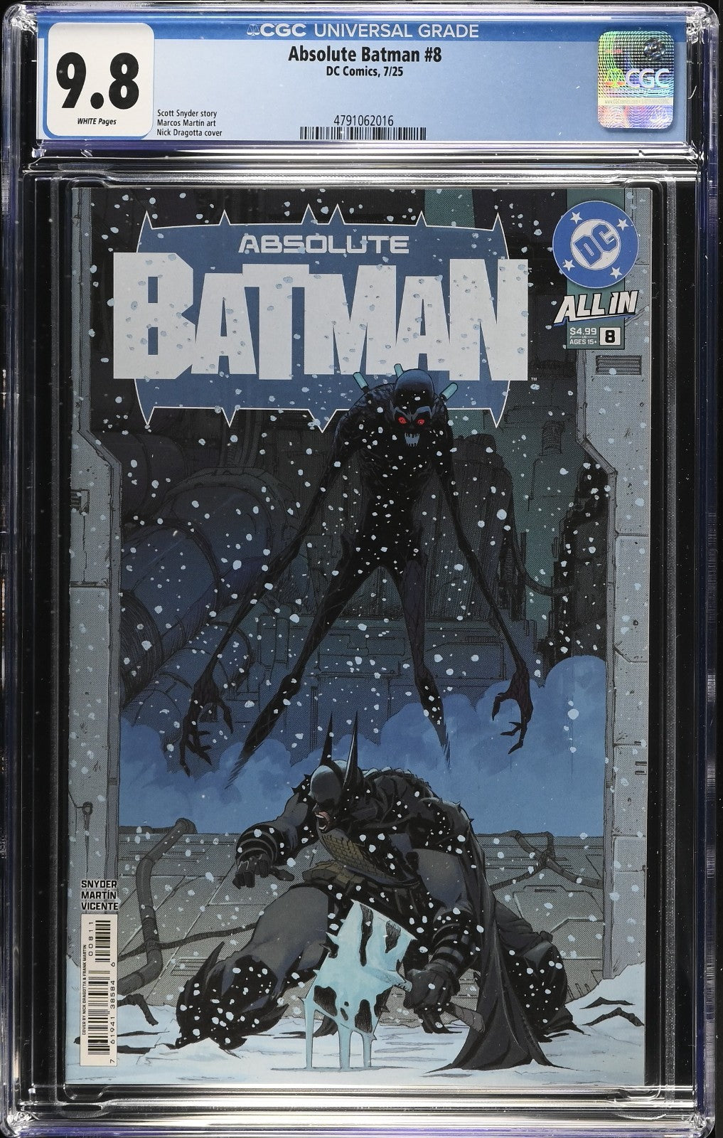 Absolute Batman #8 CGC 9.8 Dragotta Cover A Variant 1st Print Mr Freeze DC 2025