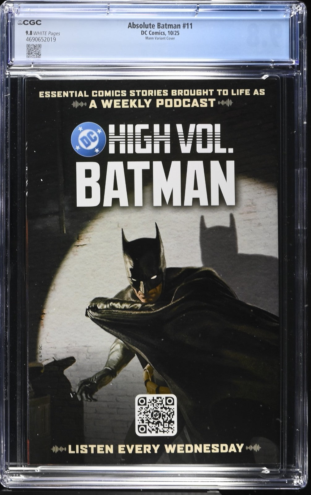 Absolute Batman #11 CGC 9.8 1:25 Clay Mann Incentive Variant DC Comics 2025