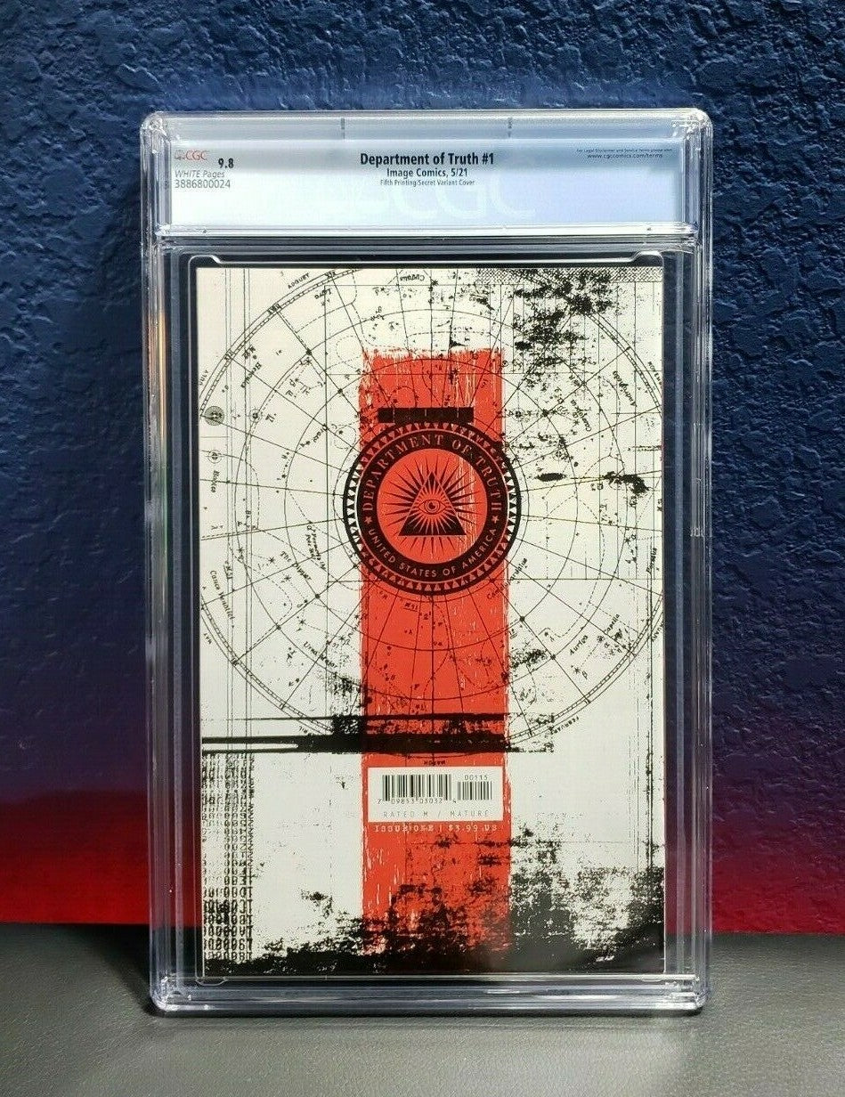 Department of Truth #1 CGC 9.8 5th Print Secret Variant Oswald Red Image 2021