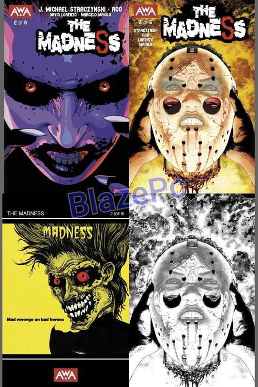The Madness #2 Cover A B C Variant Set or 1:15 Options AWA Comics 2023 NM